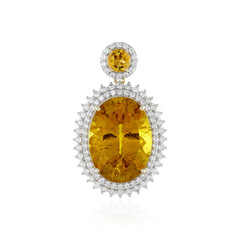9K Golden Apatite Gold Pendant