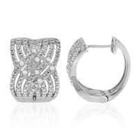 I3 (I) Diamond Silver Earrings