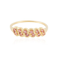 Pink Tourmaline Silver Ring