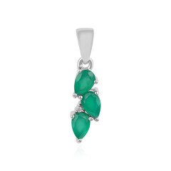 Green Onyx Silver Pendant