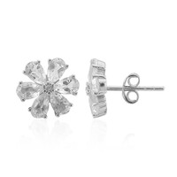 White Topaz Silver Earrings