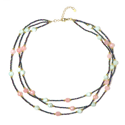 Golden Hematite Silver Necklace (Riya)