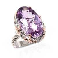 Rose de France Amethyst Silver Ring (Dallas Prince Designs)