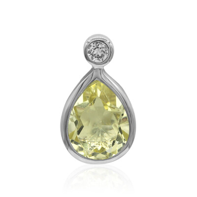 Lemon Citrine Silver Pendant
