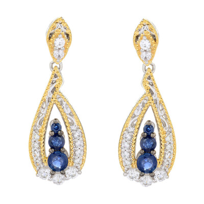 Blue Sapphire Silver Earrings (Gems en Vogue)
