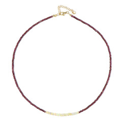 Magenta Garnet Silver Necklace