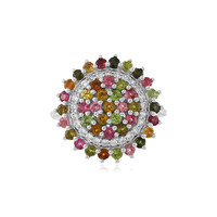 Fancy Tourmaline Silver Ring