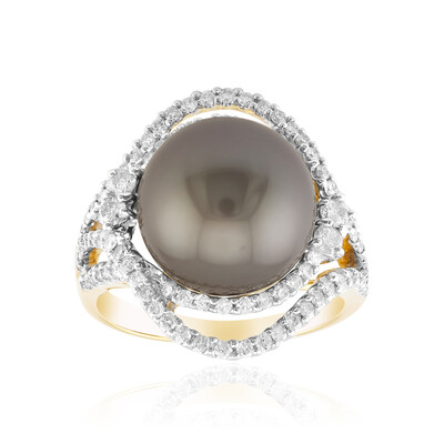 18K Tahitian Pearl Gold Ring (TPC)