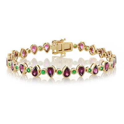 9K Rhodolite Gold Bracelet (Adela Gold)