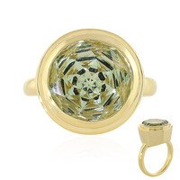 Green Amethyst Silver Ring