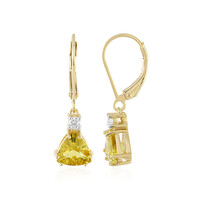 Golden Apatite Silver Earrings