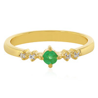 Colombian Emerald Silver Ring