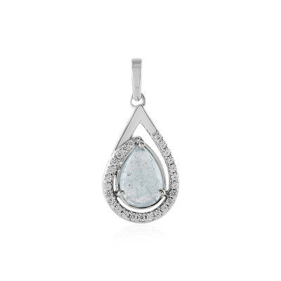 Aquamarine Silver Pendant