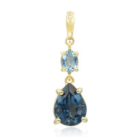 9K London Blue Topaz Gold Pendant