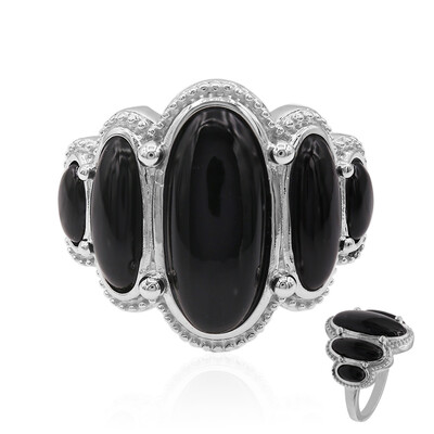 Black Onyx Silver Ring