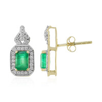 9K Brazilian Emerald Gold Earrings (Adela Gold)