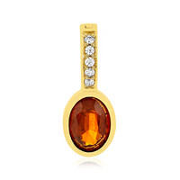 9K Tanzanian Orange Kyanite Gold Pendant