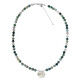 White Agate Silver Necklace