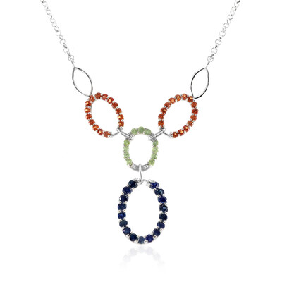 Blue Sapphire Silver Necklace