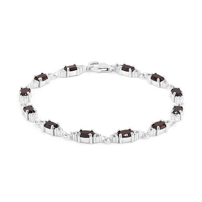 Garnet Silver Bracelet
