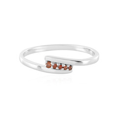 I3 Red Diamond Silver Ring