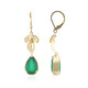 Green Agate Silver Earrings