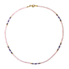 Rose Quartz Silver Necklace