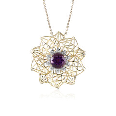 9K Zambian Amethyst Gold Necklace (Ornaments by de Melo)