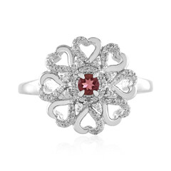 Nigerian Pink Tourmaline Silver Ring