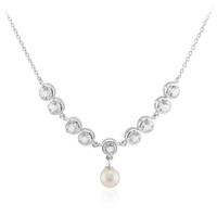 White Freshwater Pearl Silver Necklace