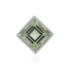 Green Amethyst Silver Pendant