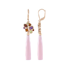 Lavender Chalcedony Silver Earrings (KM by Juwelo)