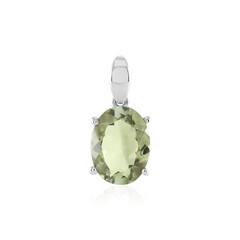 Green Amethyst Silver Pendant