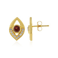 Mozambique Garnet Silver Earrings