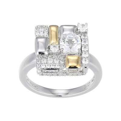 White Topaz Silver Ring (Adela Silber)