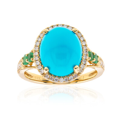 14K Sleeping Beauty Turquoise Gold Ring (CIRARI)