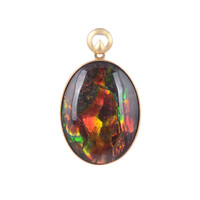 18K Ammolite Gold Pendant