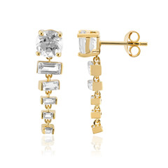 White Topaz Silver Earrings