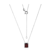 Mozambique Garnet Silver Necklace
