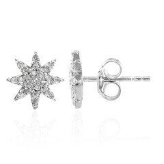 I2 (I) Diamond Silver Earrings