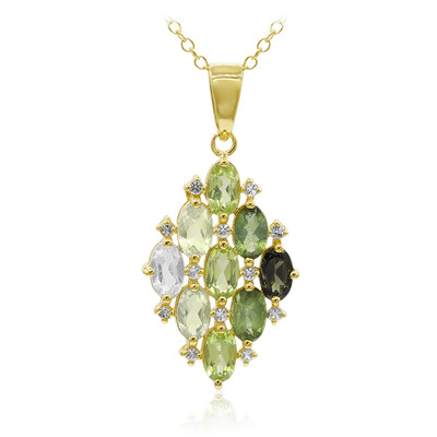 Green Tourmaline Silver Necklace