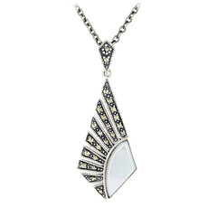 Mother of Pearl Silver Necklace