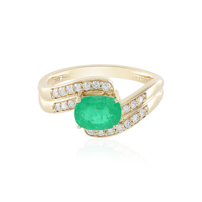 14K Russian Emerald Gold Ring (AMAYANI)