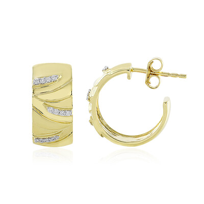 9K Flawless (F) Diamond Gold Earrings (LUCENT DIAMONDS)