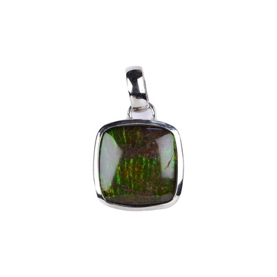 Ammolite Silver Pendant
