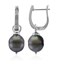 Tahitian Pearl Silver Earrings (TPC)