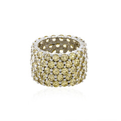 Yellow Zircon Silver Ring