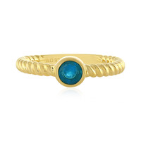 Neon Blue Apatite Silver Ring