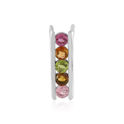 Fancy Tourmaline Silver Pendant