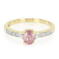 10K Unheated Padparadscha Sapphire Gold Ring